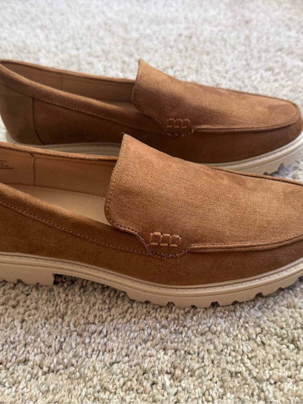 Journee Collection Women's Brown Suede Slip-On Loafers - Picture 2 of 4
